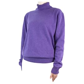 The row-Jersey de punto con cuello alto en color morado - talla S-Púrpura