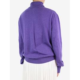 The row-Pull tricoté col roulé violet - taille S-Violet