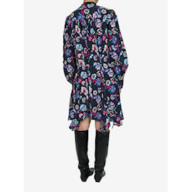 Isabel Marant-Multi drop hem ruffle detail floral silk dress - size FR 36-Multiple colors