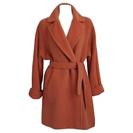 Gerard Darel-Cappotto in alpaca albicocca GERARD DAREL T.40 100 % alpaca-Arancione