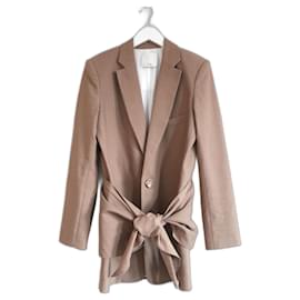 Giacca elegante Tibi Tie Up Blazer Cammello