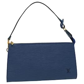 Louis Vuitton-LOUIS VUITTON Epi Pochette Accessoires Pochette Accessoire Bleu M52985 Ep d'authentification1540-Bleu