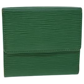 Louis Vuitton-LOUIS VUITTON Epi Portefeuille Elise Wallet Green LV Auth 54071-Green