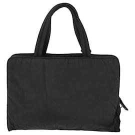 Prada-PRADA Hand Bag Nylon Black Auth 53701-Black