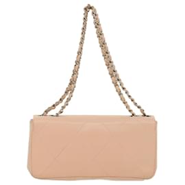 Chanel-CHANEL Matelasse Chain Umhängetasche Leder Pink CC Auth 53097-Pink
