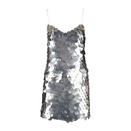 Autre Marque Collection Privée Robe Vintage à Paillettes Argenté