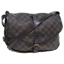 Louis Vuitton-LOUIS VUITTON Damier Ebene Saumur 30 Shoulder Bag N48081 LV Auth 53062-Other
