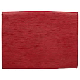 Louis Vuitton-LOUIS VUITTON Epi Jena Bolsa Clutch Vermelho M52727 Autenticação de LV 53551-Vermelho