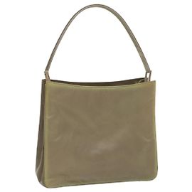 PRADA Borsa A Tracolla Nylon Khaki Auth cl771 Cachi