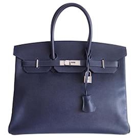 Hermès-HERMES BIRKIN BAG 35-Navy blue