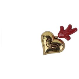Splendide broche iconique "C'est la vie" de Christian Lacroix Doré