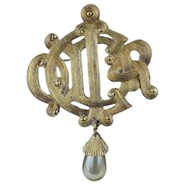 Christian Dior-Extremely rare Dior brooch signed on the back-Golden