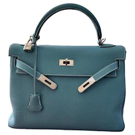 Hermès-Kelly 32 Hermès-Bleu