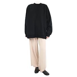Autre Marque-Black oversized raglan sweatshirt - size UK 10-Black