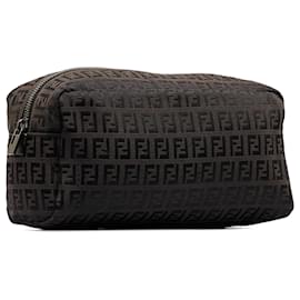 Fendi-Pochette Fendi Courgette Marron-Marron,Marron foncé