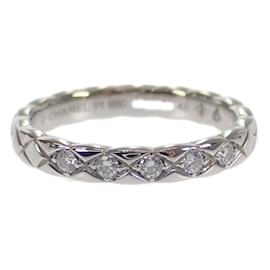 Chanel-Platinum Diamond Coco Crush Ring J11355-Silvery