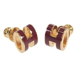 Hermès-Mini Pop H Earrings-Red