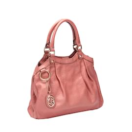 Gucci-Guccissima Leather Sukey Handbag 211944-Pink
