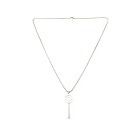 Tiffany & Co-Tiffany & Co Atlas Key Pendentif Collier Collier en métal en excellent état-Argenté