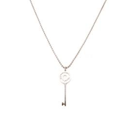 Tiffany & Co-Atlas Key Pendant Necklace-Silvery