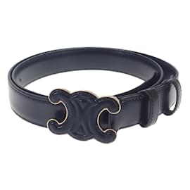 Céline-Leather Triomphe Belt 45BAA3a01.38NO-Black
