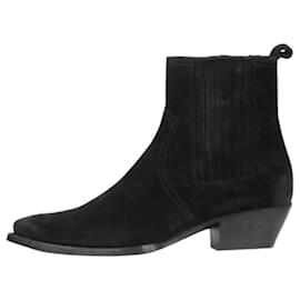 Saint Laurent-Botins de camurça pretos - tamanho UE 41-Preto