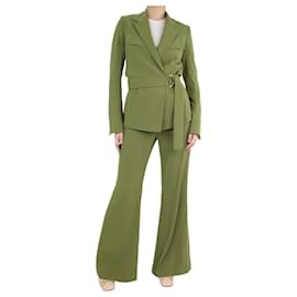 Autre Marque-Green wrap blazer and trouser set - size UK 8-Green