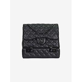 Chanel-Black 2016-2017 lambskin quilted Cockpit Flap Bag-Black