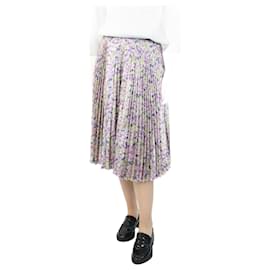 Stella Mc Cartney-Multicoloured floral pleated skirt - size UK 8-Multiple colors