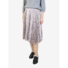 Stella Mc Cartney-Multicoloured floral pleated skirt - size UK 8-Multiple colors