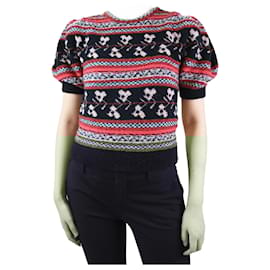 Ulla Johnson-Multicoloured puff-sleeved patterned jumper - size S-Multiple colors