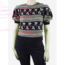 Ulla Johnson-Multicoloured puff-sleeved patterned jumper - size S-Multiple colors