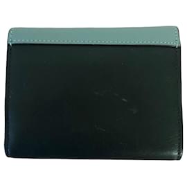 Céline-Céline wallet in green tricolor smooth calf leather-Green