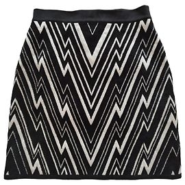Gonna Balmain bianca e nera Nero Bianco