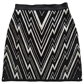 Balmain-Black and white Balmain skirt-Black,White