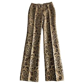Céline-Celine pants with gold patterns and embroidery-Golden