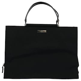 Gucci-GUCCI Hand Bag Nylon Black 015 3710 002214 auth 53843-Black
