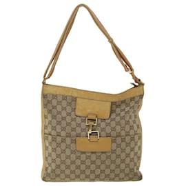 Gucci-GUCCI GG Canvas Sherry Line Shoulder Bag Beige Red 001 4094 002113 Auth th4031-Red,Beige