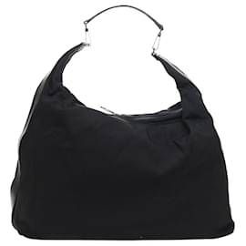 Gucci-GUCCI Shoulder Bag Nylon Black Auth am5013-Black