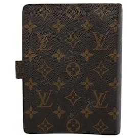 Louis Vuitton-LOUIS VUITTON Monogramm Agenda MM Tagesplaner Cover R20105 LV Auth bs8262-Monogramm