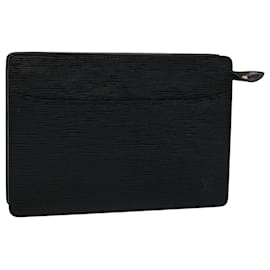 Louis Vuitton-LOUIS VUITTON Epi Pochette Homme Clutch Bag Black M52522 LV Auth yk8661-Black