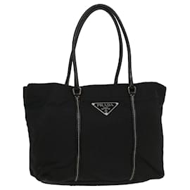 Prada-PRADA Tote Bag Nylon Black Auth 54826-Black