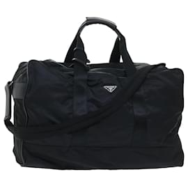 Prada-PRADA Boston Bag Nylon 2way Black Auth bs8282-Black