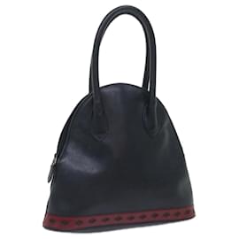 Saint Laurent-SAINT LAURENT Hand Bag Leather Black Auth bs8423-Black