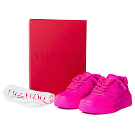 Valentino Garavani-VALENTINO GARAVANI Shoe in Pink Leather - 101478-Pink
