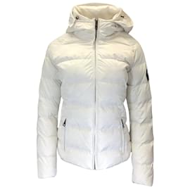 Autre Marque-Skea White Camo Printed Full Zip Down Puffer Ski Jacket-White