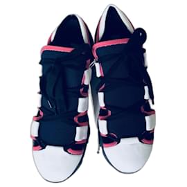 Marni-Zapatillas con recortes-Rosa,Blanco,Azul marino