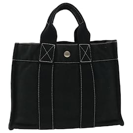 Hermès-HERMES Fourré Tout Tote Bag Canvas Noir Auth pt5216-Noir
