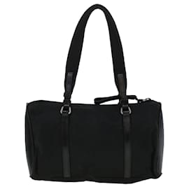 Prada-PRADA Hand Bag Nylon Black Auth bs6059-Black
