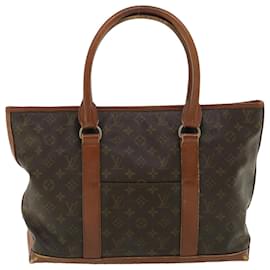 Louis Vuitton-LOUIS VUITTON Monogram Sac Weekend PM Tote Bag M42425 LV Auth ar8189-Brown